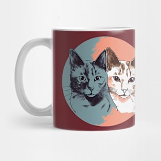 Couple of colourful cats Mug